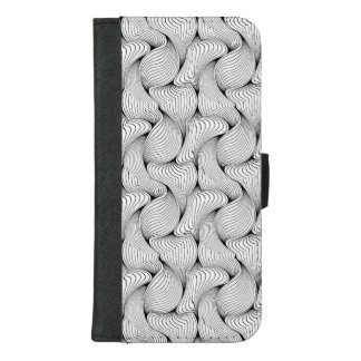 Fun Black and White Interwoven Lines iPhone 8/7 Plus Wallet Case