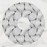 Fun Black and White Interwoven Lines Wine Glass Tag