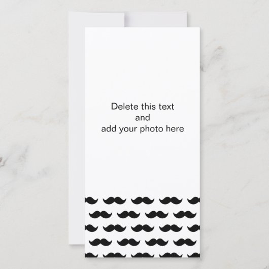 Fun Black and White Mustache Pattern 1 (Front)