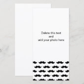 Fun Black and White Mustache Pattern 1 (Front/Back)