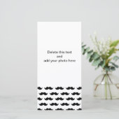 Fun Black and White Mustache Pattern 1 (Standing Front)