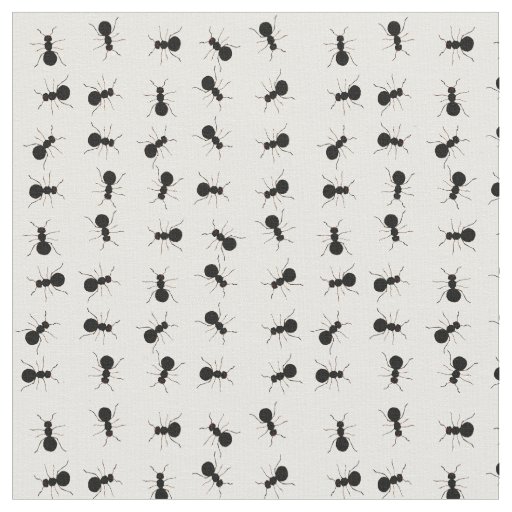 Fun Black Ant Bug Print Fabric