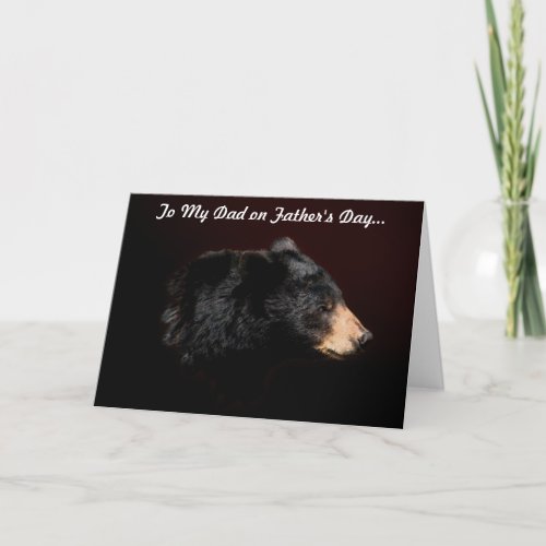 Fun Black Bear Bear Hug Fathers Day Card