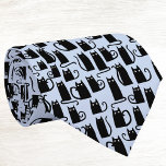 Fun Black Cat Blue Neck Tie<br><div class="desc">Lots of little lucky black cats on a light blue background.  Ideal for animal lovers. Original art by Nic Squirrell.</div>