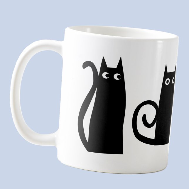 Fun Black Cat Coffee Mug (Fun Black Cat coffee mug for animal lovers)