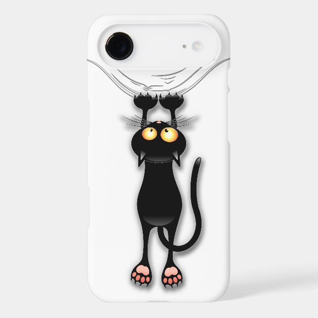 Fun Black Cat Falling Down Case-Mate iPhone Case (Back)