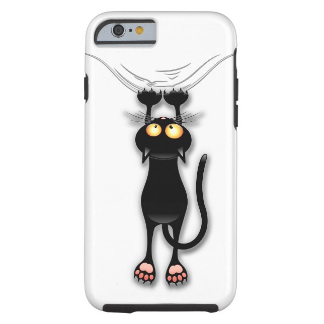 Fun Black Cat Falling Down Case-Mate iPhone Case (Back)