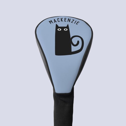 Fun Black Cat Personalized Golf Head Cover