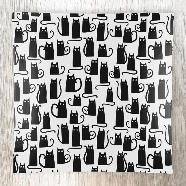 Fun Black Cat Trinket Tray (Fun black cat trinket tray for animal lovers)