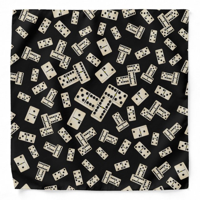 Fun black domino pattern bandana (Front)