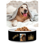 Fun Black Gold Name Crown Dog<br><div class="desc">Yes, your wonderful pet should feel as though they are really special! True, you may have to read this to them -- but they'll (literally) "get the picture". This would also make a great gift for a dog lover. Should you have any design questions, just sent an email to charmdesignstudio@rcn.com...</div>