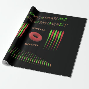 Fun black Haloween gift with text Wrapping Paper