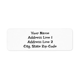 Fun Black Letters on White, Plain Address Labels
