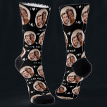 Fun Black Newlyweds Photo Pattern Socks<br><div class="desc">These fun black newlyweds photo pattern wedding dress or casual socks feature the couple's photo and white hearts in an offset pattern and their names and wedding date! These are perfect for the groom as he walks down the aisle, as a gift for the bride, as a bridal party favor,...</div>