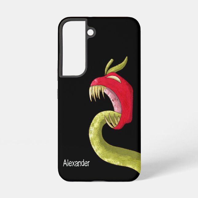 Fun Black Red Monster Fruit   Samsung Galaxy Case (Back)