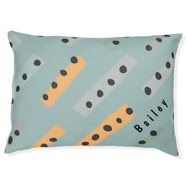 Fun Black Spotted Dog Bed (Front)