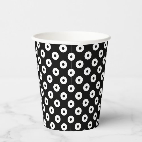 Fun Black with Black and White Polka_Dots Paper Cups