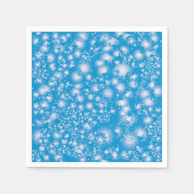 Fun BLUE Abstract Ink Super Splash pattern Napkins (Front)
