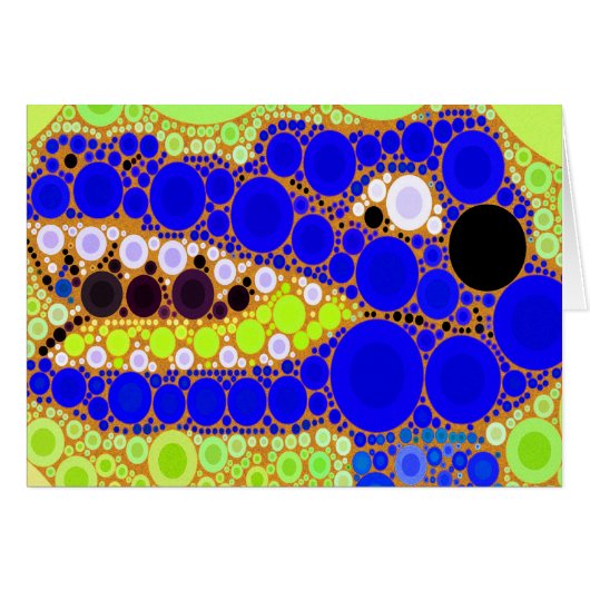 Fun Blue Alligator Crocodile Retro Circles Mosaic (Front Horizontal)