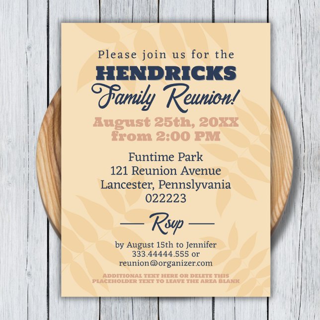 Fun, blue and pastel Family Reunion Save the Date Postcard (Family Reunion Invitation)
