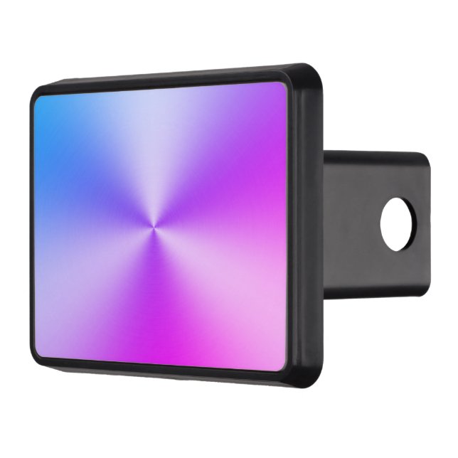 Fun Blue and Purple Brushed Metal Look  Hitch Cover (Left)