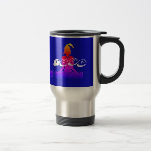 Fun Blue Commuter Java Yoga Travel Mug