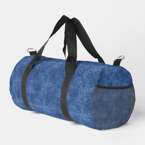 Fun Blue Denim Pattern Duffle Bag