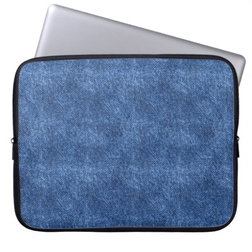 Fun Blue Denim Pattern Laptop Sleeve