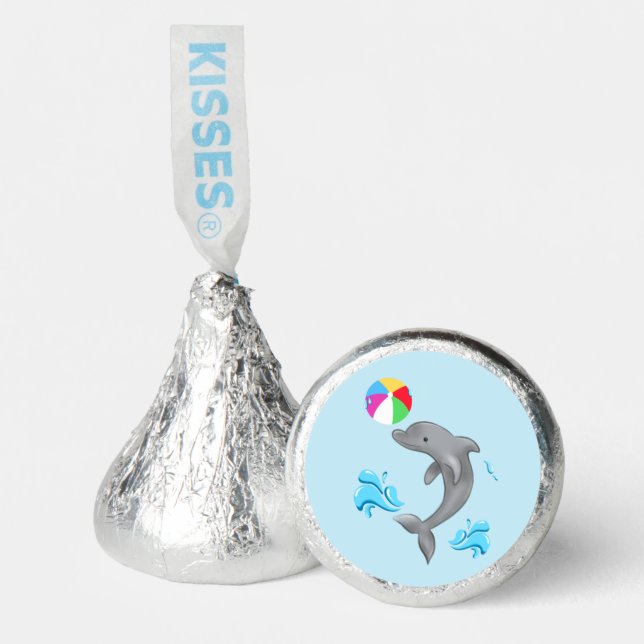 Fun Blue Dolphin Splash  Hershey®'s Kisses® (Front)