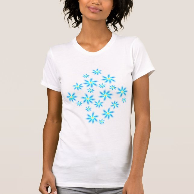 Fun Blue Floral Tee Shirt (Front)