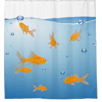 Shower Curtains/Goldfish high quality Shower Curtain/Fabric Shower Curtain/Fish Shower Curtain/Water Shower Curtain/Fish Lover Shower Curtain