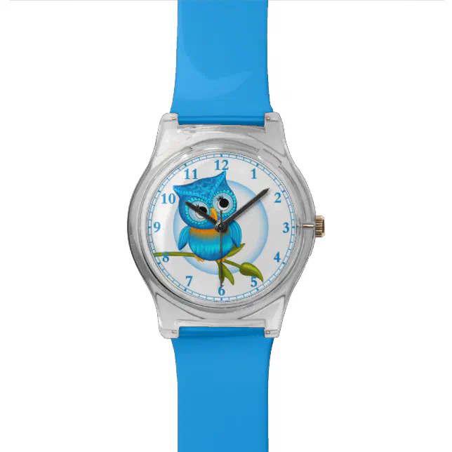 Fun Blue Owl Wrist Watch #Watches #Accessories | Zazzle