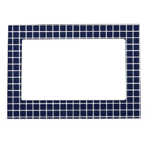 Fun Blue Squares on Blue Geometric Magnetic Frame