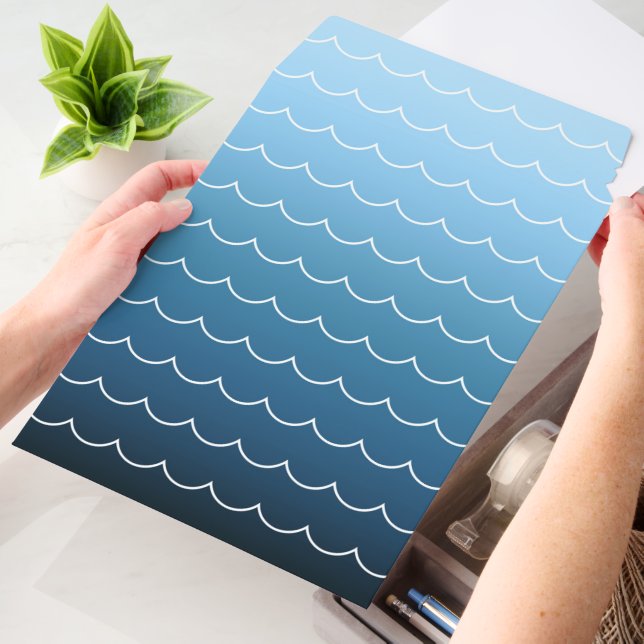 Fun Blue Wave Pattern Gradient Envelope Mailers (Desk)
