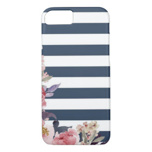 Fun blue & white stripped cell phone case