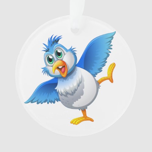 Fun Bluebird of Happiness 3 Ornament