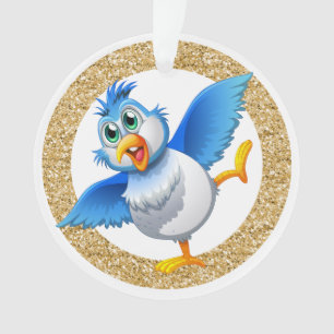 Fun Bluebird of Happiness 5 Ornament