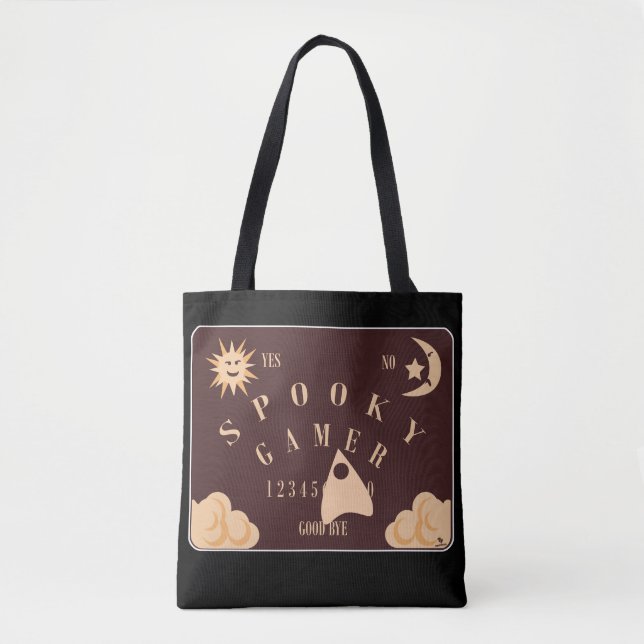Fun Boardgame Art Spooky Spirit Board Tote Bag (Front)