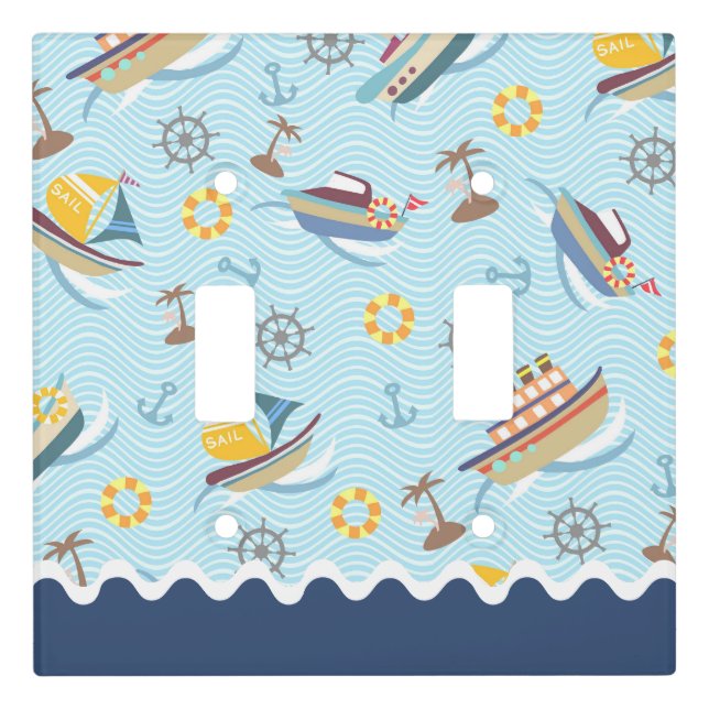 Fun Boat Blue Light Switch Cover (Front)