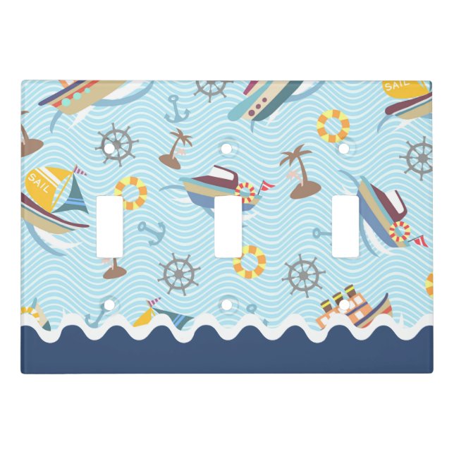 Fun Boat Blue Light Switch Cover (Front)