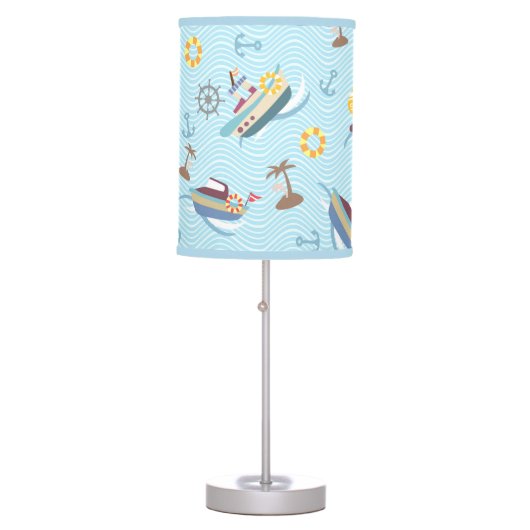 Fun Boat Blue  Table Lamp (Front)