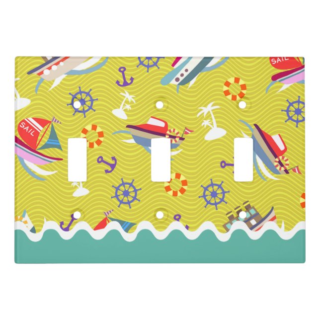 Fun Boat Green  Light Switch Cover (Front)