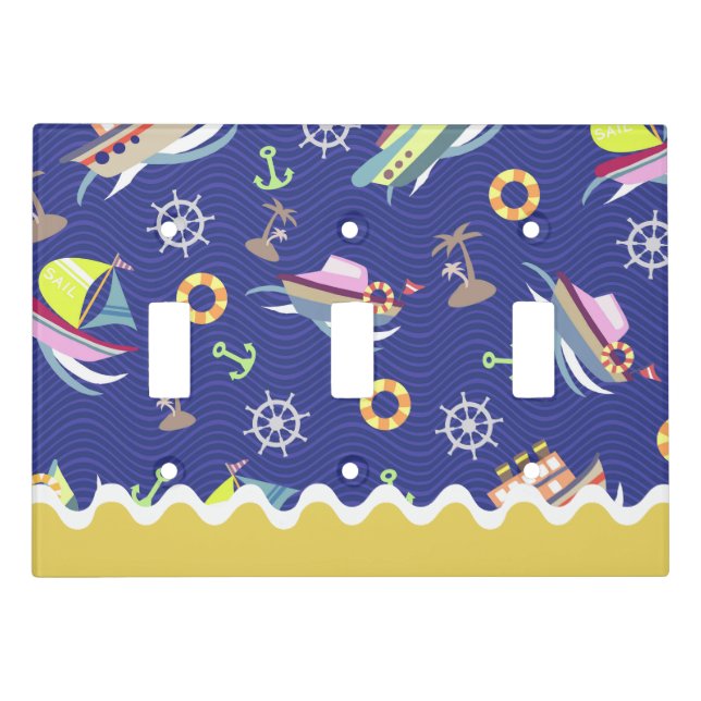 Fun Boat Navy Light Switch Cover (Front)