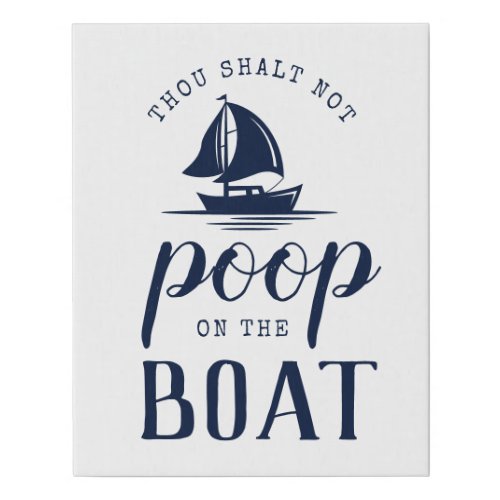 Fun Boating Humor Rustic Modern Boat Gift Faux Can Faux Canvas Print