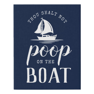 Fun Boating Humor Rustic Modern Boat Gift Faux Canvas Print