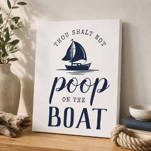 Fun Boating Humor Rustic Modern Boat Gift Faux Canvas Print
