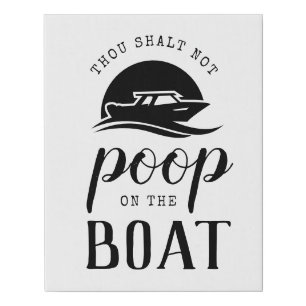 Fun Boating Humor Rustic Modern Boat Gift Faux Canvas Print