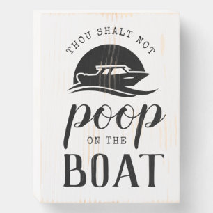 Fun Boating Humor Rustic Modern Boat Gift Wooden Box Sign