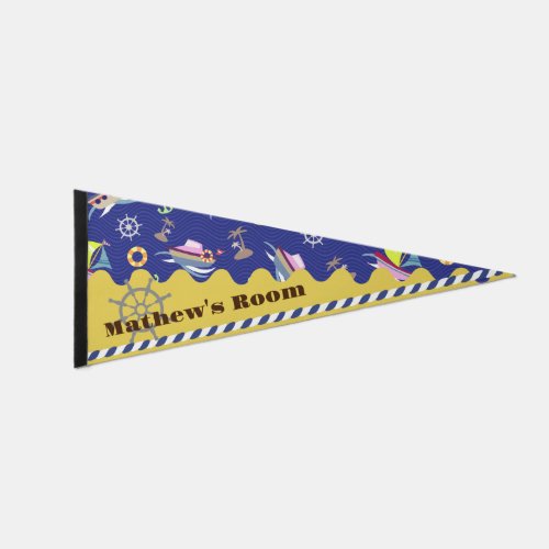 Fun Boats Room Pennant Flag