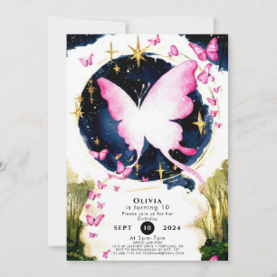 Fun Boho Butterfly Birthday Invitation